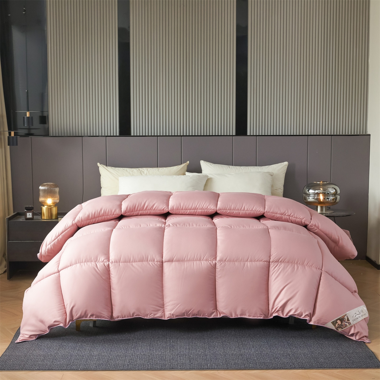 91家纺网 家纺一手货源 找家纺 2025新款羽丝被冬被子被芯大豆被春秋子母被夏被学生单人直播热款 豆沙