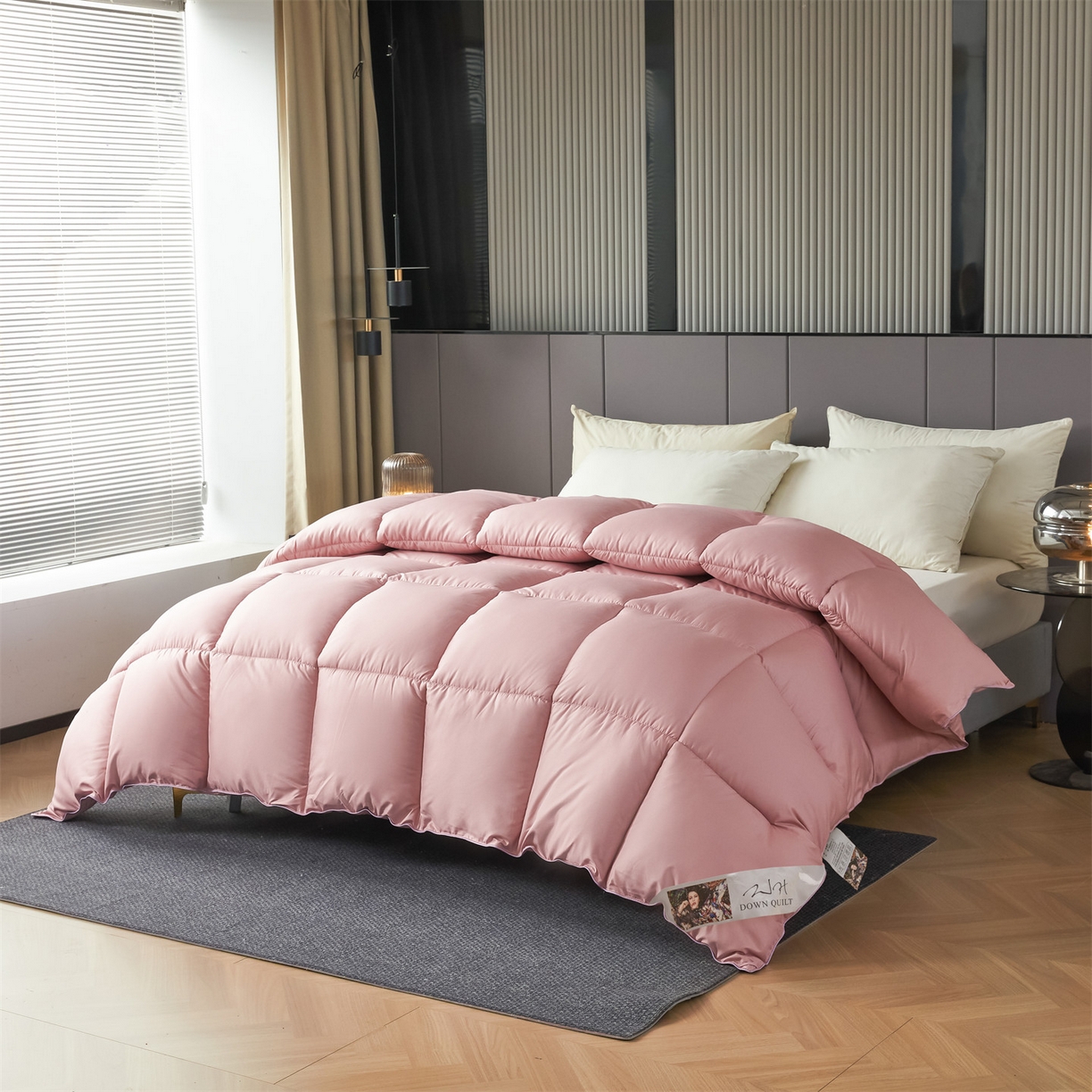 91家纺网 家纺一手货源 找家纺 2025新款羽丝被冬被子被芯大豆被春秋子母被夏被学生单人直播热款 豆沙