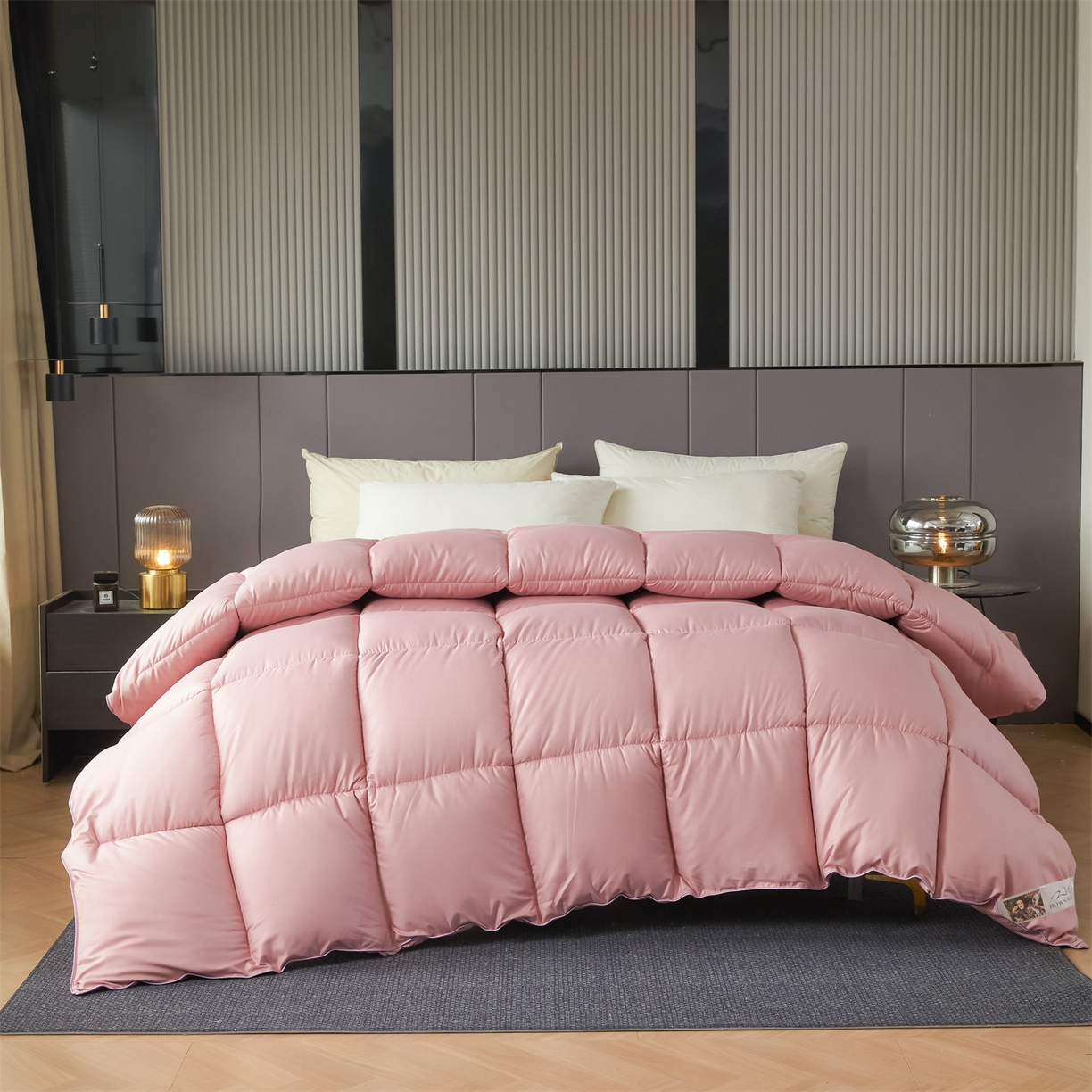 91家纺网 家纺一手货源 找家纺 2025新款羽丝被冬被子被芯大豆被春秋子母被夏被学生单人直播热款 豆沙