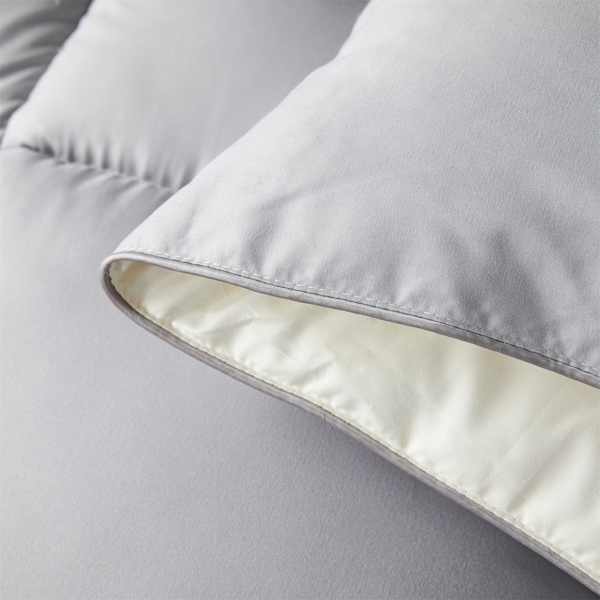 91家纺网 家纺一手货源 找家纺 2025新款羽丝被冬被子被芯大豆被春秋子母被夏被学生单人直播热款 灰米