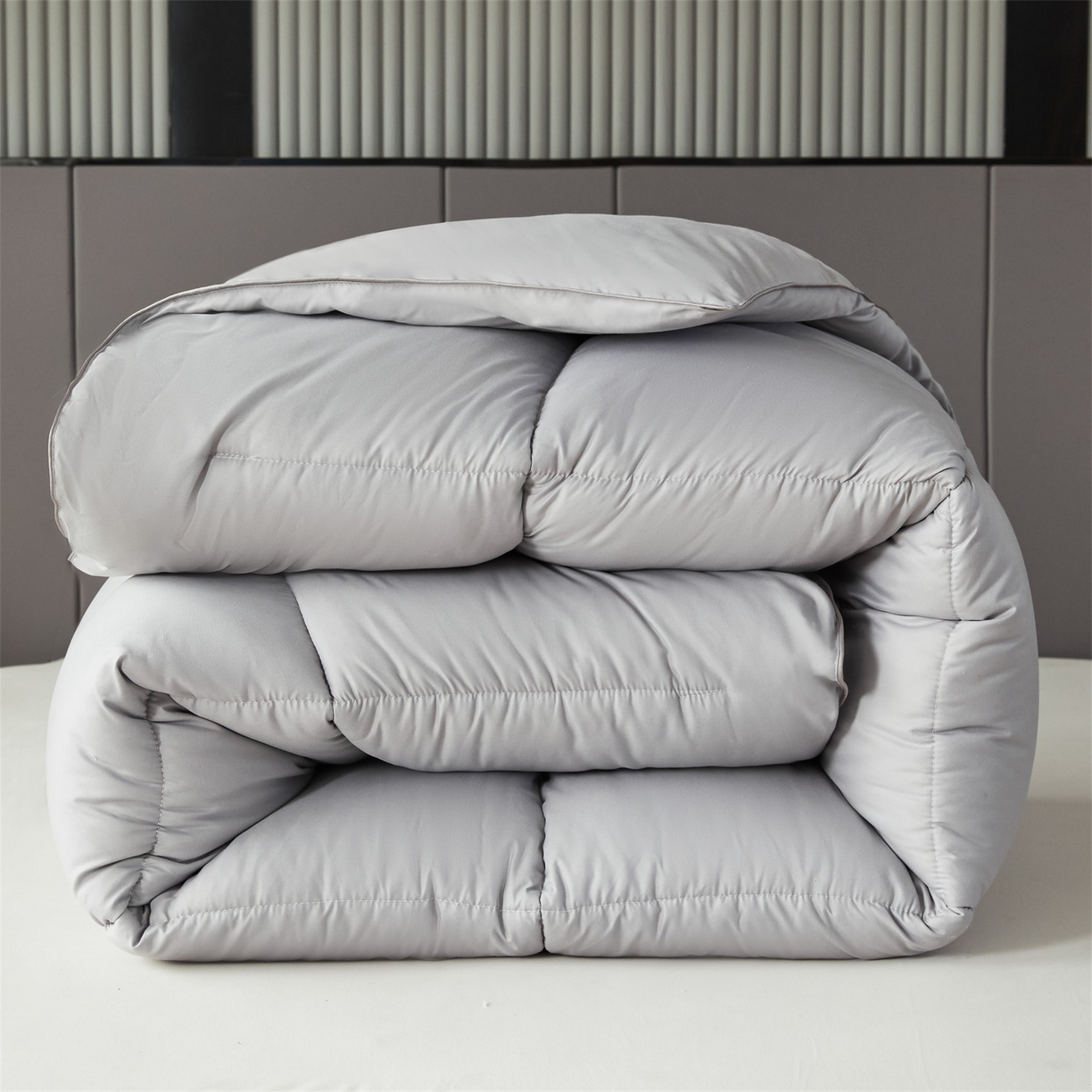 91家纺网 家纺一手货源 找家纺 2025新款羽丝被冬被子被芯大豆被春秋子母被夏被学生单人直播热款 星辰灰