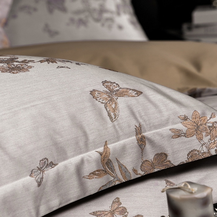 91家纺网 家纺一手货源 找家纺 立奥被业 2025新款天丝棉色织大提花四件套 哈雷娜金