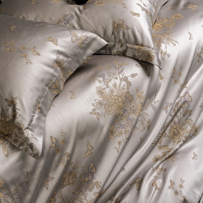 91家纺网 家纺一手货源 找家纺 立奥被业 2025新款天丝棉色织大提花四件套 哈雷娜金