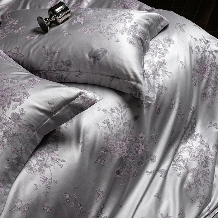 91家纺网 家纺一手货源 找家纺 立奥被业 2025新款天丝棉色织大提花四件套 哈雷娜紫