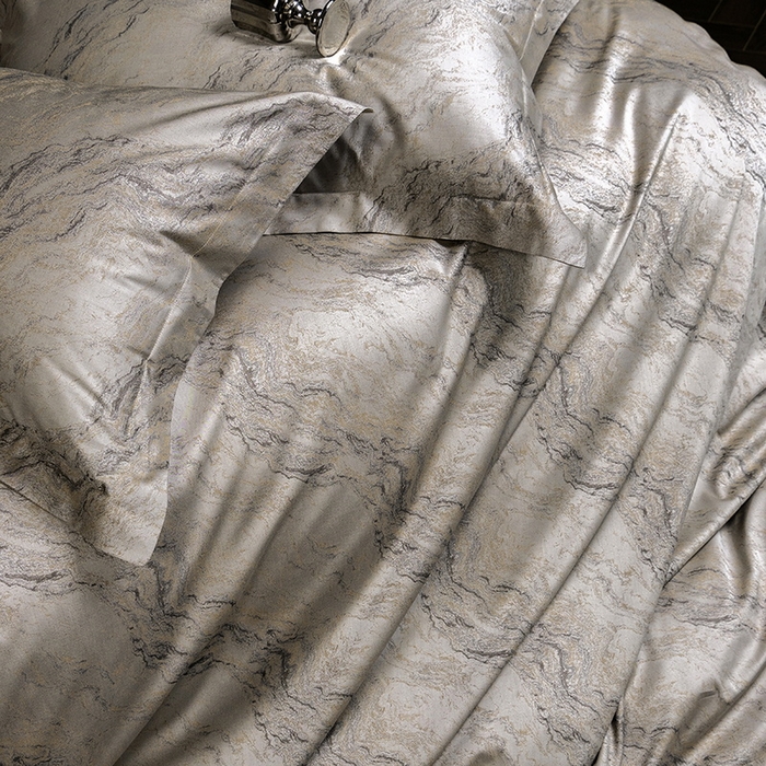 91家纺网 家纺一手货源 找家纺 立奥被业 2025新款天丝棉色织大提花四件套 魅丽之城-金