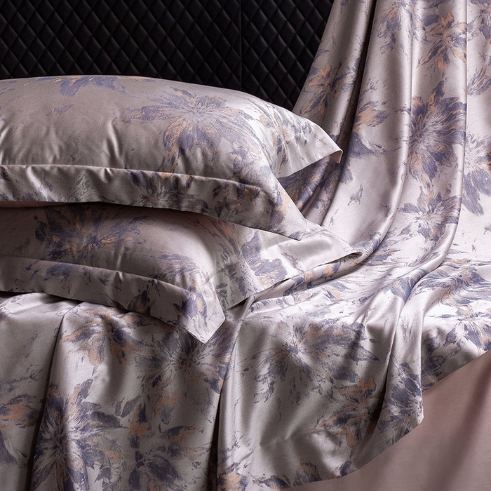 91家纺网 家纺一手货源 找家纺 立奥被业 2025新款天丝棉色织大提花四件套 烟花粉