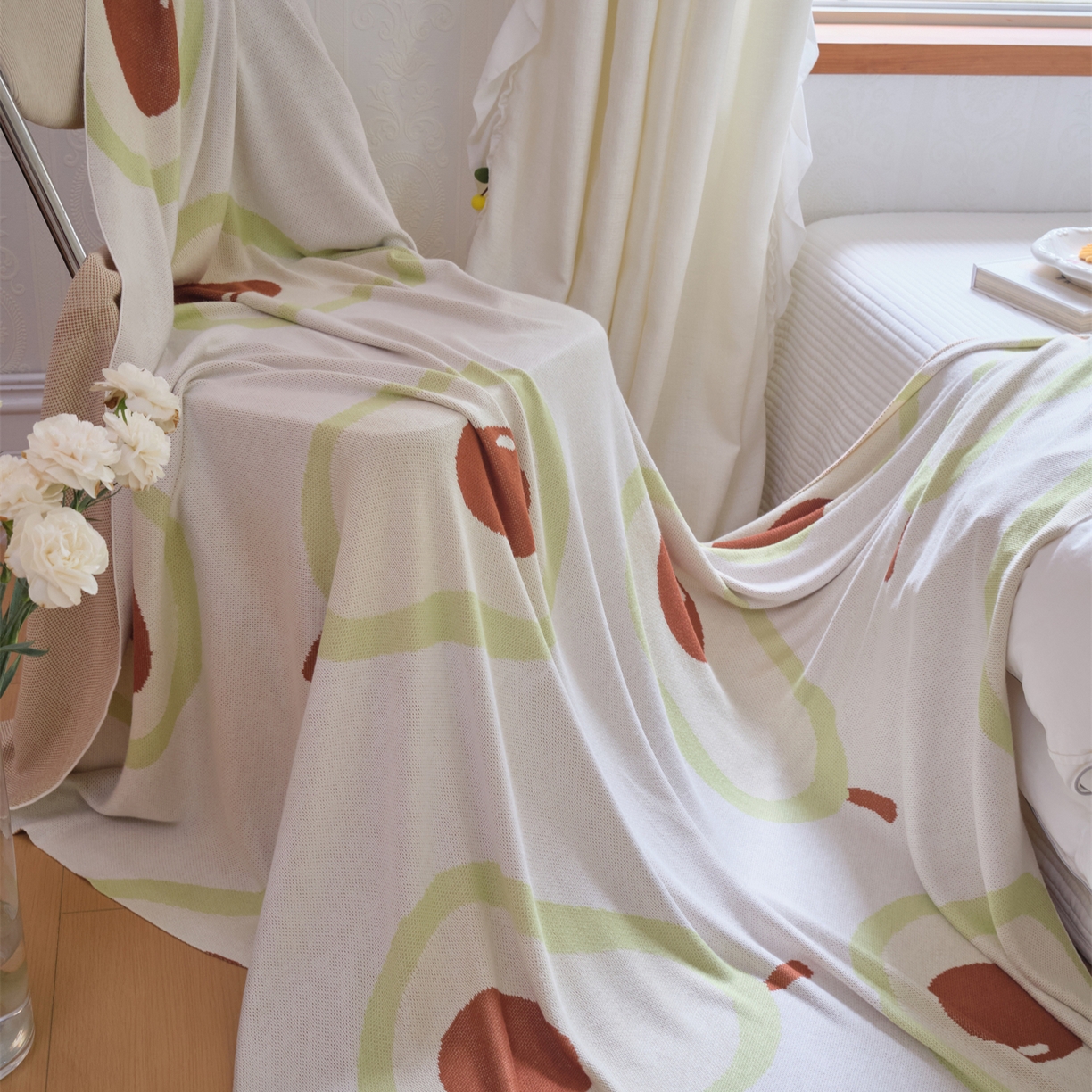 91家纺网 家纺一手货源 找家纺 （总）暖绵绵家纺 2025新款竹纤维牛油果毛毯-艾维卡