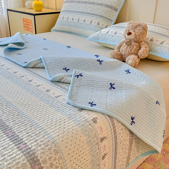 91家纺网 家纺一手货源 找家纺 （总）岚吉家纺 2025新款全棉133*72宝宝绒棉加绒一面纯棉一面牛奶绒双面可用单床盖学生床床垫 床盖单件