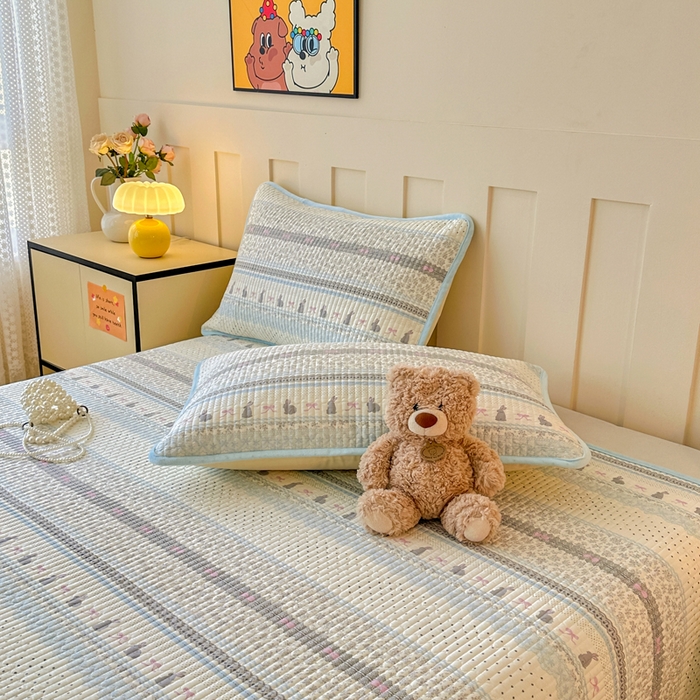 91家纺网 家纺一手货源 找家纺 （总）岚吉家纺 2025新款全棉133*72宝宝绒棉加绒一面纯棉一面牛奶绒双面可用单床盖学生床床垫 床盖单件