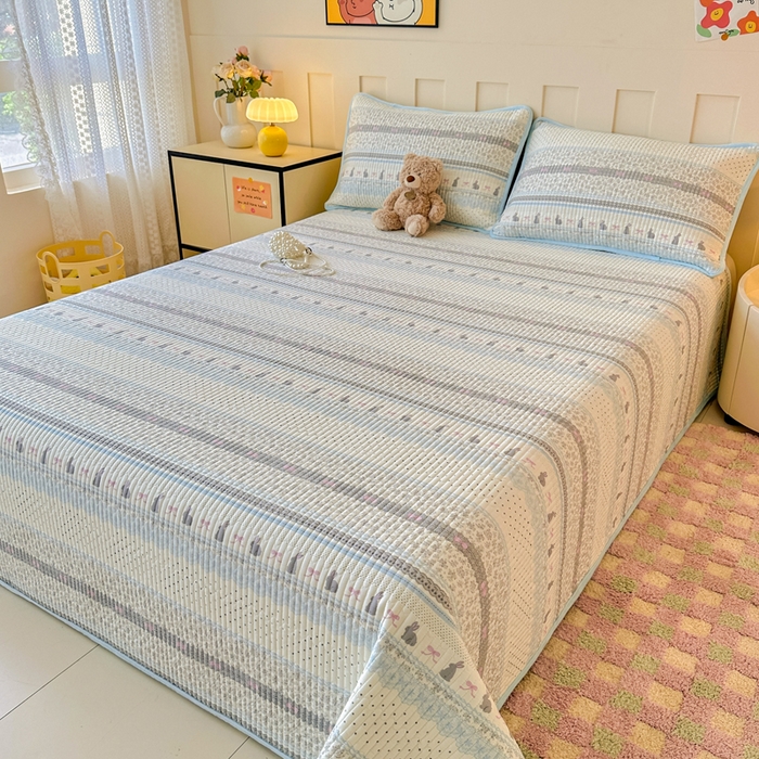 91家纺网 家纺一手货源 找家纺 （总）岚吉家纺 2025新款全棉133*72宝宝绒棉加绒一面纯棉一面牛奶绒双面可用单床盖学生床床垫 床盖单件