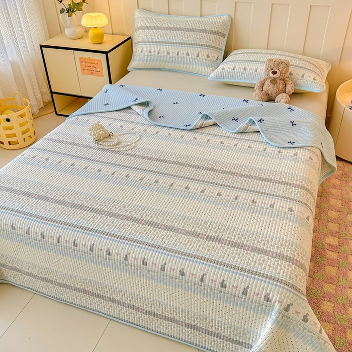 91家纺网 家纺一手货源 找家纺 （总）岚吉家纺 2025新款全棉133*72宝宝绒棉加绒一面纯棉一面牛奶绒双面可用单床盖学生床床垫 床盖单件