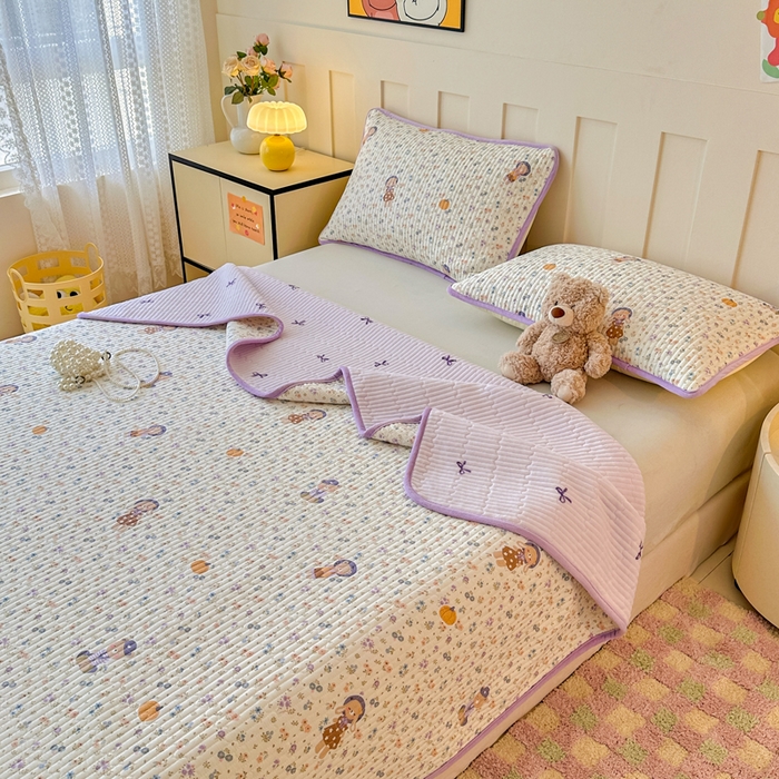 91家纺网 家纺一手货源 找家纺 （总）岚吉家纺 2025新款全棉133*72宝宝绒棉加绒一面纯棉一面牛奶绒双面可用单床盖学生床床垫 床盖单件