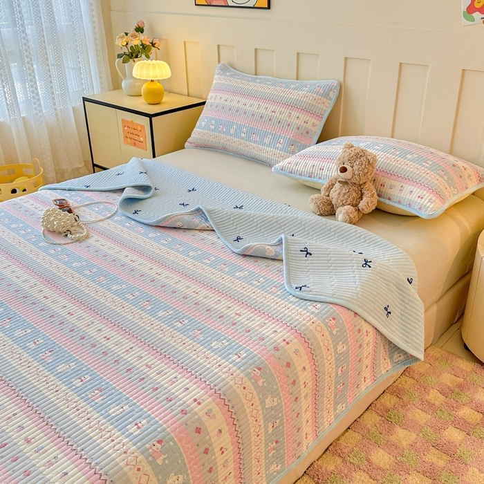 91家纺网 家纺一手货源 找家纺 （总）岚吉家纺 2025新款全棉133*72宝宝绒棉加绒一面纯棉一面牛奶绒双面可用单床盖学生床床垫 床盖单件