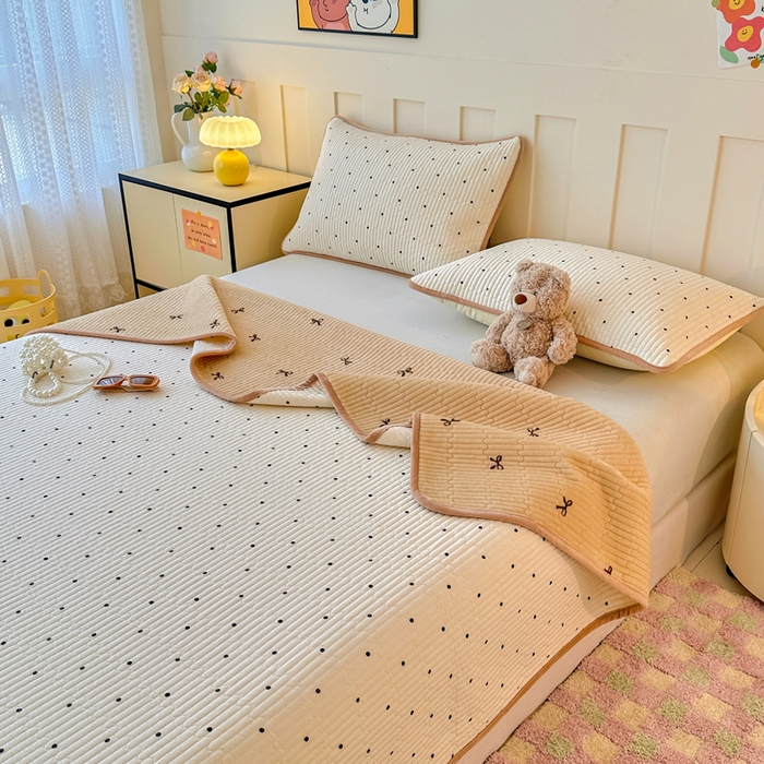 91家纺网 家纺一手货源 找家纺 （总）岚吉家纺 2025新款全棉133*72宝宝绒棉加绒一面纯棉一面牛奶绒双面可用单床盖学生床床垫 床盖单件