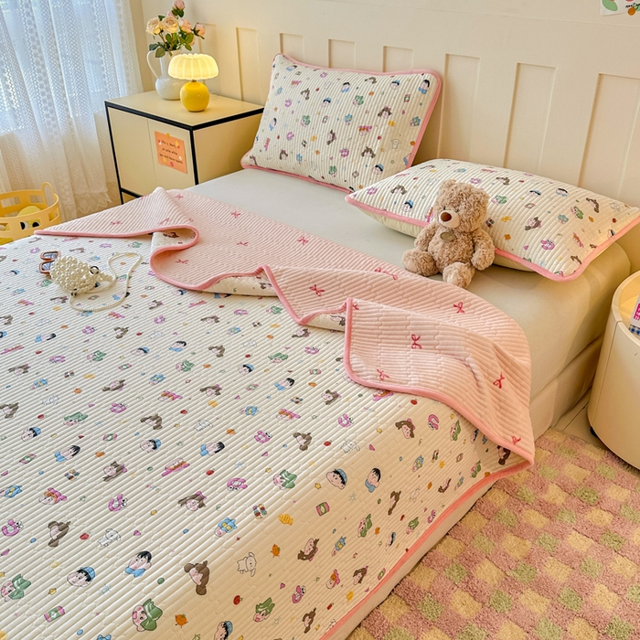 91家纺网 家纺一手货源 找家纺 （总）岚吉家纺 2025新款全棉133*72宝宝绒棉加绒一面纯棉一面牛奶绒双面可用单床盖学生床床垫 床盖单件