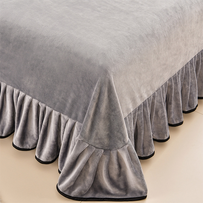 91家纺网 家纺一手货源 找家纺 新8.5-9.5斤法莱绒四件套珊瑚牛奶金貂绒四件套床裙 都市生活