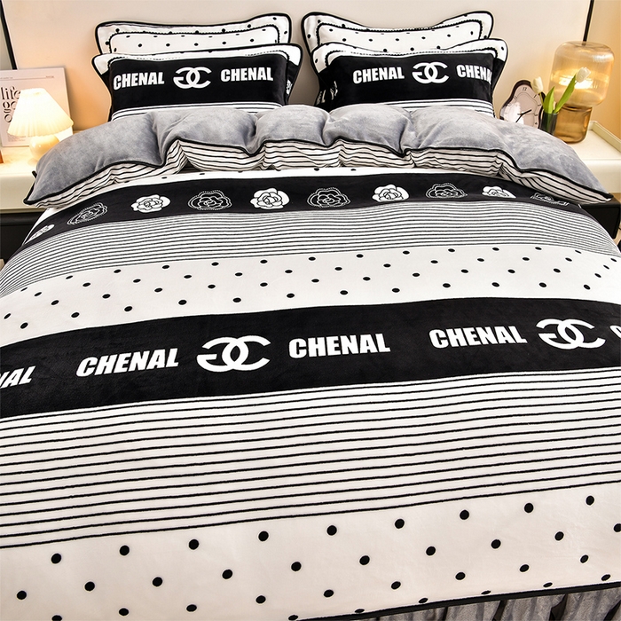 91家纺网 家纺一手货源 找家纺 新8.5-9.5斤法莱绒四件套珊瑚牛奶金貂绒四件套床裙 都市生活