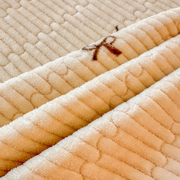 91家纺网 家纺一手货源 找家纺 岚吉家纺 2025新款全棉133*72宝宝绒棉加绒一面纯棉一面牛奶绒双面可用单床盖学生床床垫 床盖单件 多彩笑脸