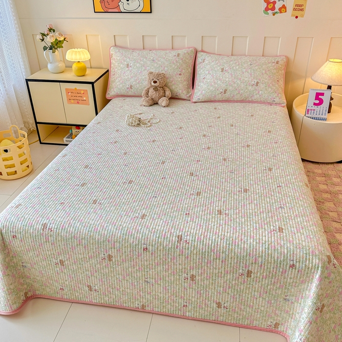 91家纺网 家纺一手货源 找家纺 岚吉家纺 2025新款全棉133*72宝宝绒棉加绒一面纯棉一面牛奶绒双面可用单床盖学生床床垫 床盖单件 美梦花园