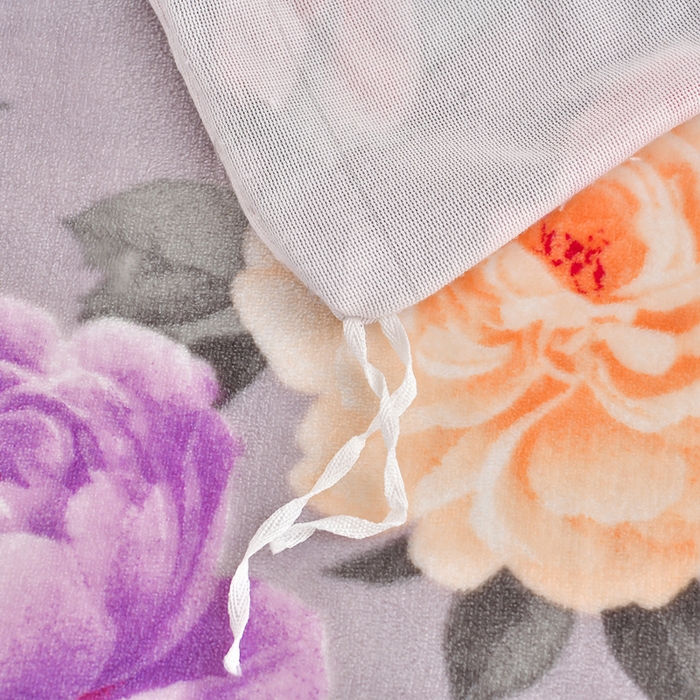 91家纺网 家纺一手货源 找家纺 新8.5-9.5斤法莱绒四件套珊瑚牛奶金貂绒四件套床裙 漫步花丛