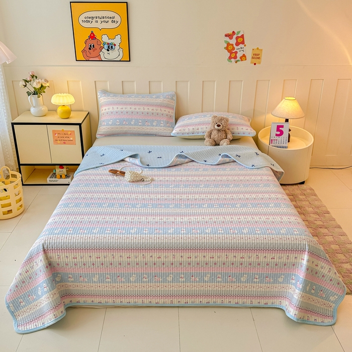 91家纺网 家纺一手货源 找家纺 岚吉家纺 2025新款全棉133*72宝宝绒棉加绒一面纯棉一面牛奶绒双面可用单床盖学生床床垫 床盖单件 小狗笔记