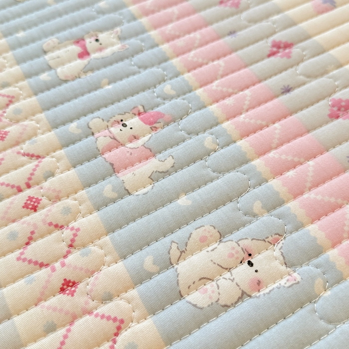 91家纺网 家纺一手货源 找家纺 岚吉家纺 2025新款全棉133*72宝宝绒棉加绒一面纯棉一面牛奶绒双面可用单床盖学生床床垫 床盖单件 小狗笔记