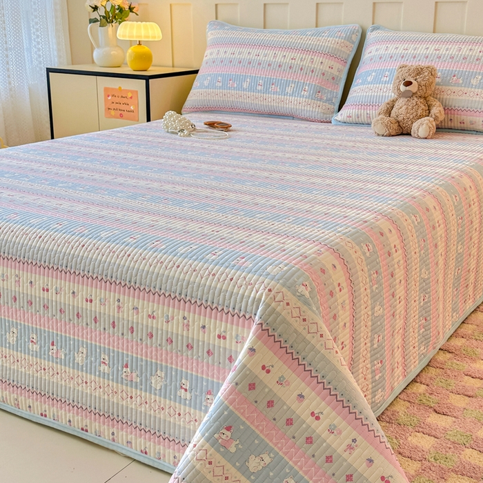 91家纺网 家纺一手货源 找家纺 岚吉家纺 2025新款全棉133*72宝宝绒棉加绒一面纯棉一面牛奶绒双面可用单床盖学生床床垫 床盖单件 小狗笔记