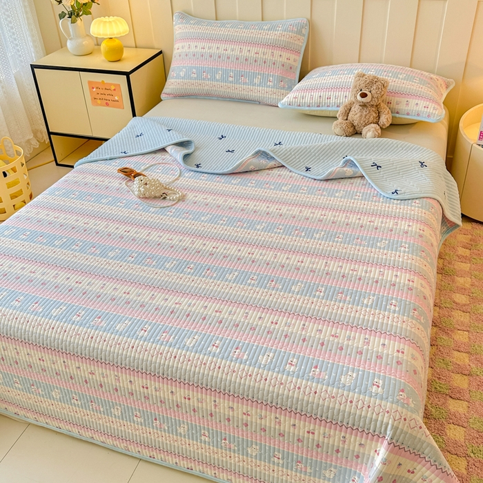 91家纺网 家纺一手货源 找家纺 岚吉家纺 2025新款全棉133*72宝宝绒棉加绒一面纯棉一面牛奶绒双面可用单床盖学生床床垫 床盖单件 小狗笔记