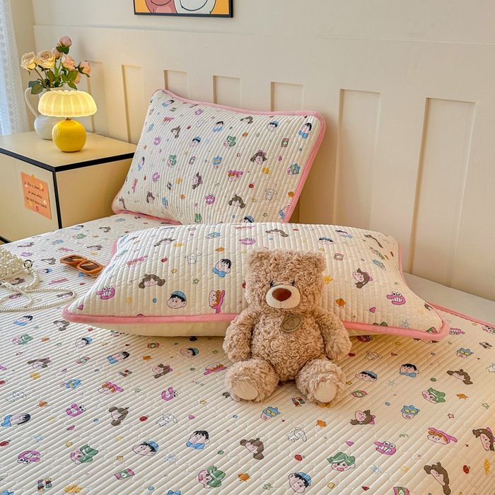 91家纺网 家纺一手货源 找家纺 岚吉家纺 2025新款全棉133*72宝宝绒棉加绒一面纯棉一面牛奶绒双面可用单床盖学生床床垫 床盖单件 新新一家