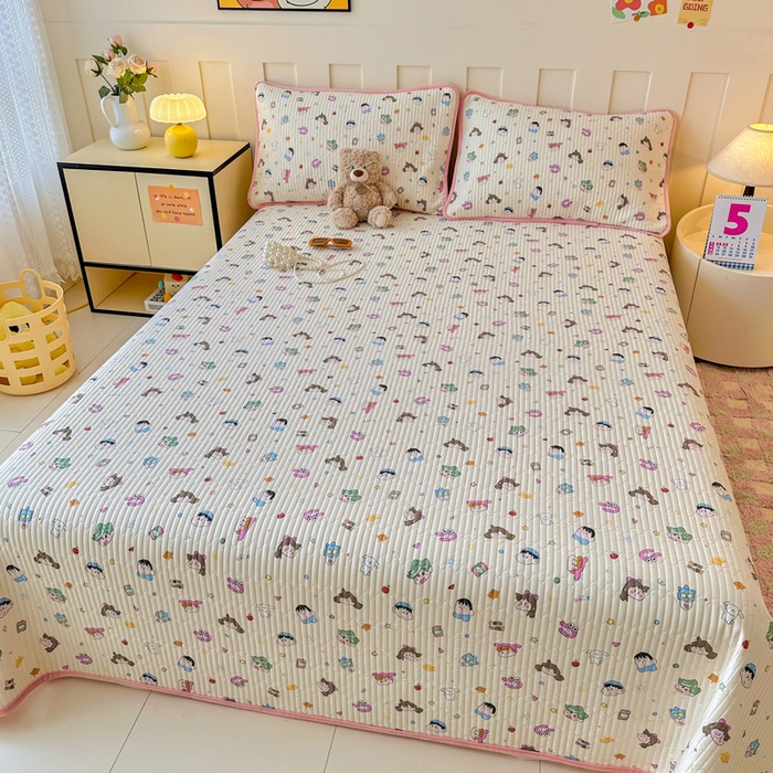 91家纺网 家纺一手货源 找家纺 岚吉家纺 2025新款全棉133*72宝宝绒棉加绒一面纯棉一面牛奶绒双面可用单床盖学生床床垫 床盖单件 新新一家