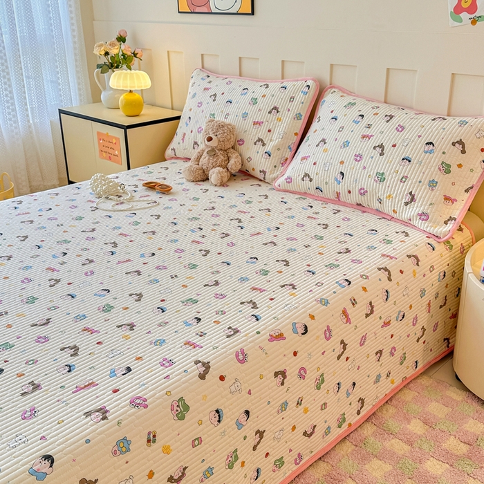 91家纺网 家纺一手货源 找家纺 岚吉家纺 2025新款全棉133*72宝宝绒棉加绒一面纯棉一面牛奶绒双面可用单床盖学生床床垫 床盖单件 新新一家