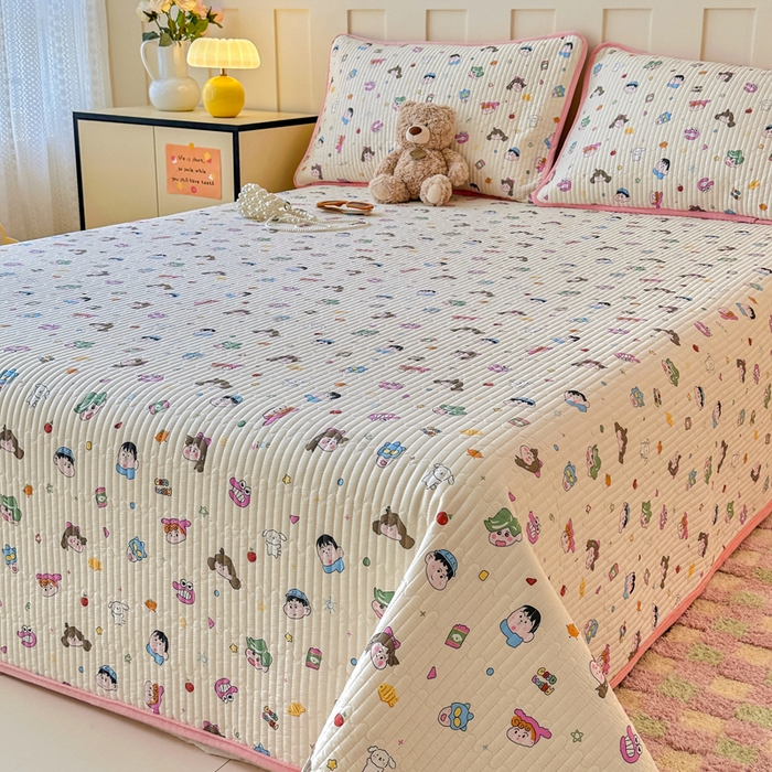 91家纺网 家纺一手货源 找家纺 岚吉家纺 2025新款全棉133*72宝宝绒棉加绒一面纯棉一面牛奶绒双面可用单床盖学生床床垫 床盖单件 新新一家