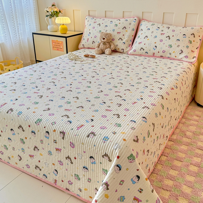 91家纺网 家纺一手货源 找家纺 岚吉家纺 2025新款全棉133*72宝宝绒棉加绒一面纯棉一面牛奶绒双面可用单床盖学生床床垫 床盖单件 新新一家