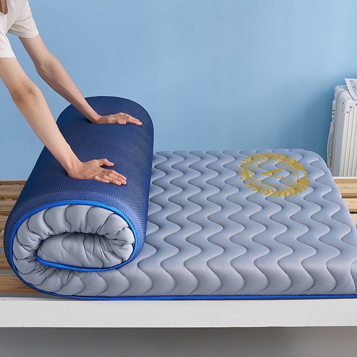 91家纺网 家纺一手货源 找家纺 缦吉 2025款学生乳胶抗压棉波浪床垫 灰色