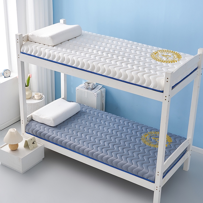 91家纺网 家纺一手货源 找家纺 缦吉 2025款学生乳胶抗压棉波浪床垫 灰色