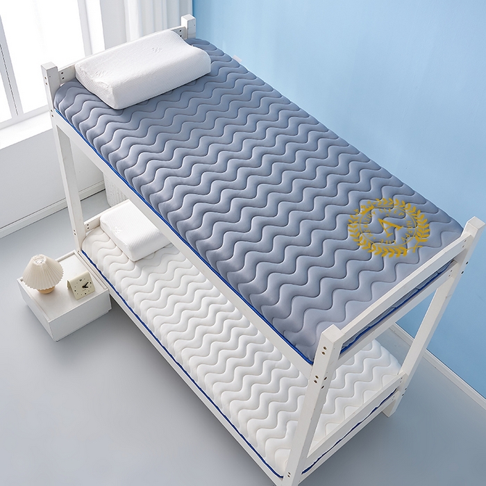 91家纺网 家纺一手货源 找家纺 缦吉 2025款学生乳胶抗压棉波浪床垫 灰色