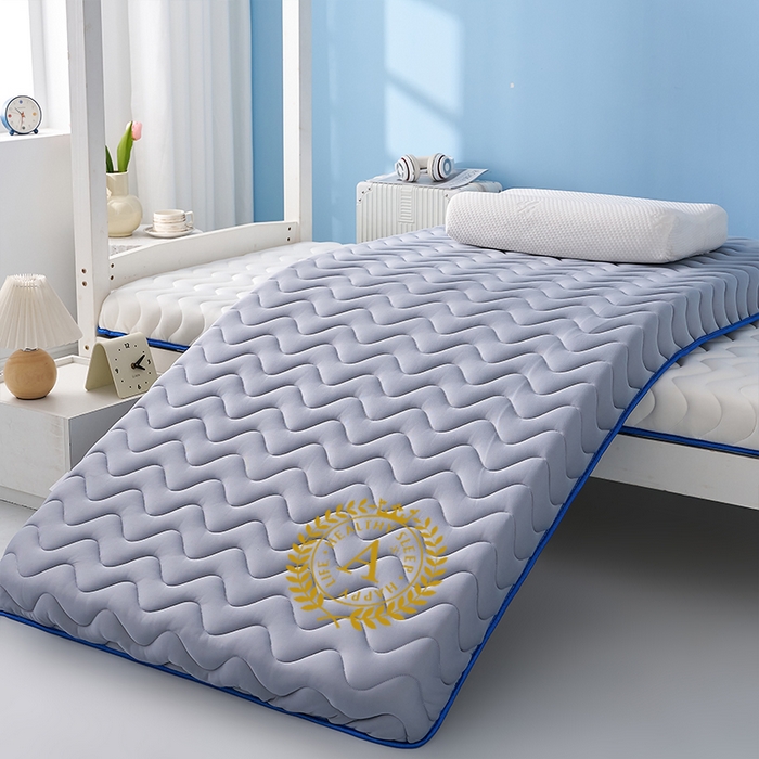 91家纺网 家纺一手货源 找家纺 缦吉 2025款学生乳胶抗压棉波浪床垫 灰色