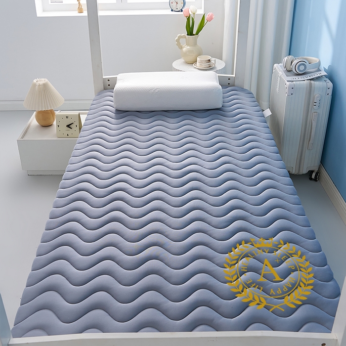 91家纺网 家纺一手货源 找家纺 缦吉 2025款学生乳胶抗压棉波浪床垫 灰色