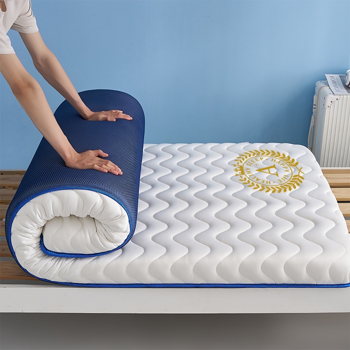 91家纺网 家纺一手货源 找家纺 缦吉 2025款学生乳胶抗压棉波浪床垫 白色