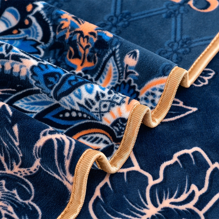 91家纺网 家纺一手货源 找家纺 新8.5-9.5斤法莱绒四件套珊瑚牛奶金貂绒四件套床裙 欧式风情