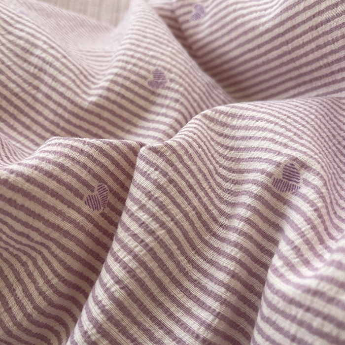 91家纺网 家纺一手货源 找家纺 繁花家居 2025新款云感木棉针织棉双层纱床盖四件套 床盖被套款-柔情蜜意