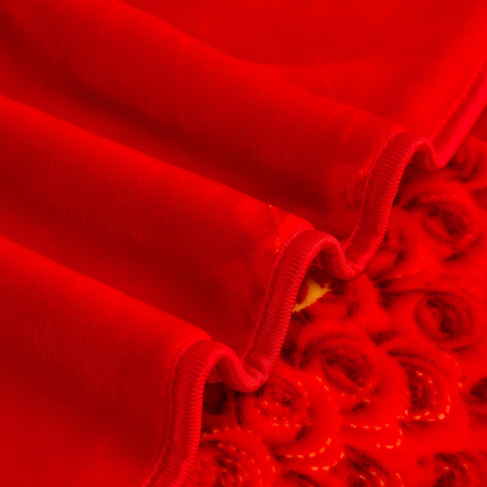 91家纺网 家纺一手货源 找家纺 新8.5-9.5斤法莱绒四件套珊瑚牛奶金貂绒四件套床裙 喜结良缘