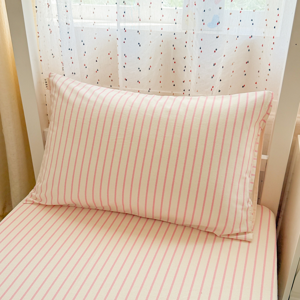 91家纺网 家纺一手货源 找家纺 简宜家居（朝初家纺） 2025新款全棉纯棉磨毛加厚A版学生床笠单品床笠单件单床笠-线素系列 线素-粉