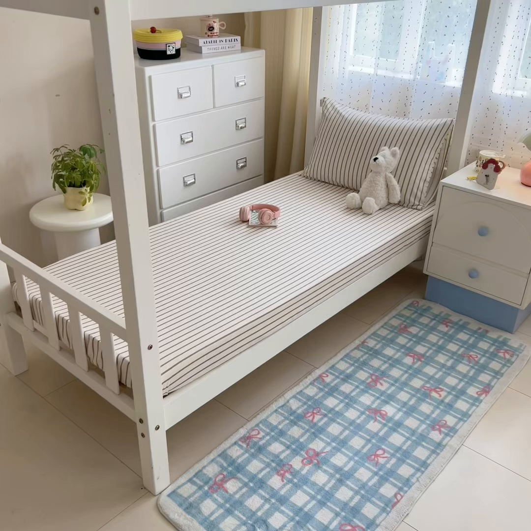 91家纺网 家纺一手货源 找家纺 简宜家居（朝初家纺） 2025新款全棉纯棉磨毛加厚A版学生床笠单品床笠单件单床笠-线素系列 线素-灰