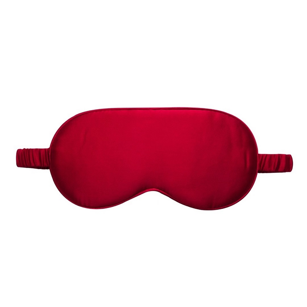 蚕云阁蚕丝家居 2025新款真丝眼罩 红色 一个