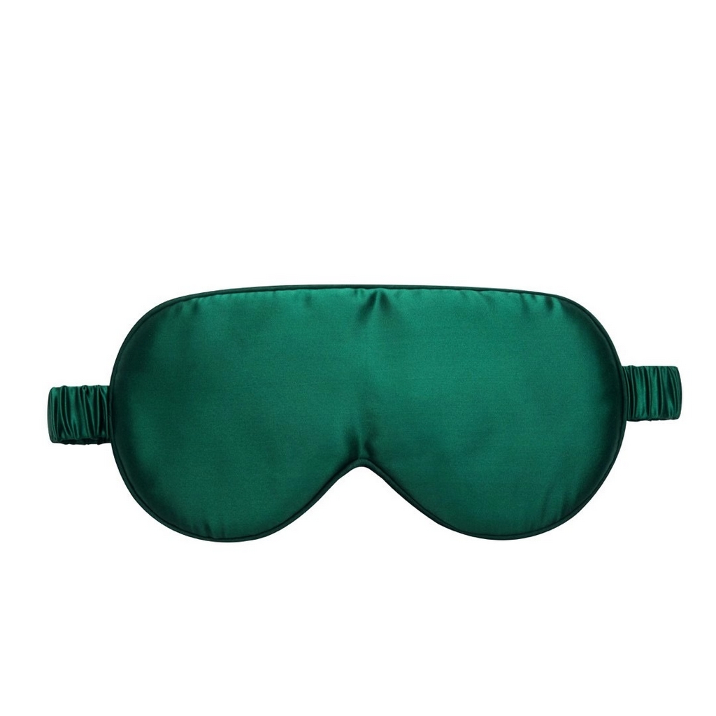 蚕云阁蚕丝家居 2025新款真丝眼罩 深绿 一个