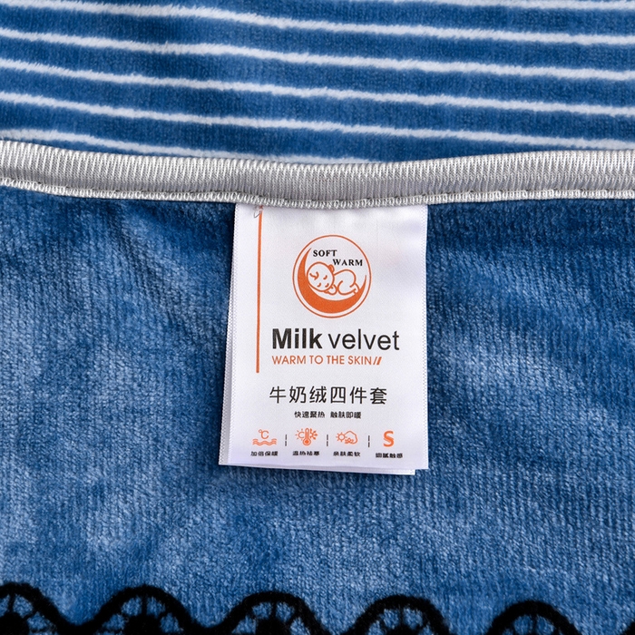 91家纺网 家纺一手货源 找家纺 新8.5-9.5斤法莱绒四件套珊瑚牛奶金貂绒四件套床裙 夏兰