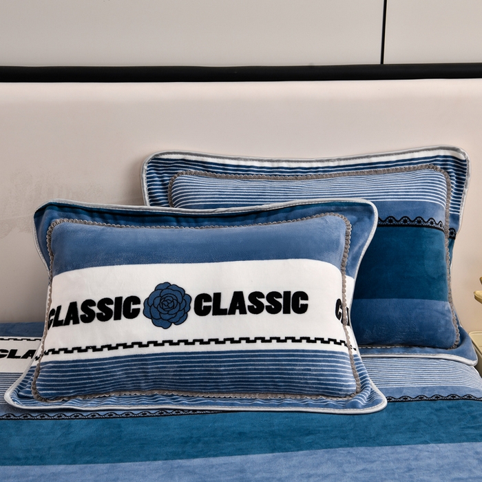 91家纺网 家纺一手货源 找家纺 新8.5-9.5斤法莱绒四件套珊瑚牛奶金貂绒四件套床裙 夏兰