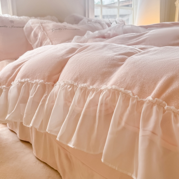 91家纺网 家纺一手货源 找家纺 （总）锦格家纺 2025新款牛奶绒刺绣四件套-瑟兰蝶