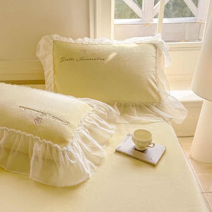 91家纺网 家纺一手货源 找家纺 锦格家纺 2025新款牛奶绒刺绣四件套-瑟兰蝶 瑟兰蝶-黄